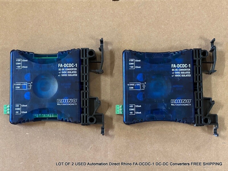 LOT OF 2 USED Automation Direct Rhino FA-DCDC-1 DC-DC Converters FREE SHIPPING