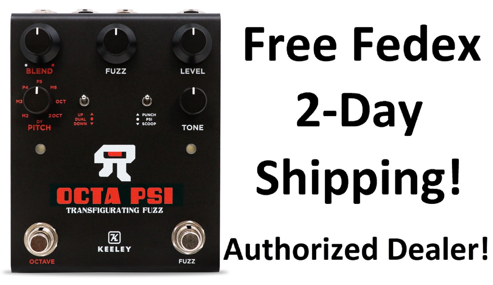 New Keeley Octa Psi Transfigurating Fuzz Guitar Effects Pedal