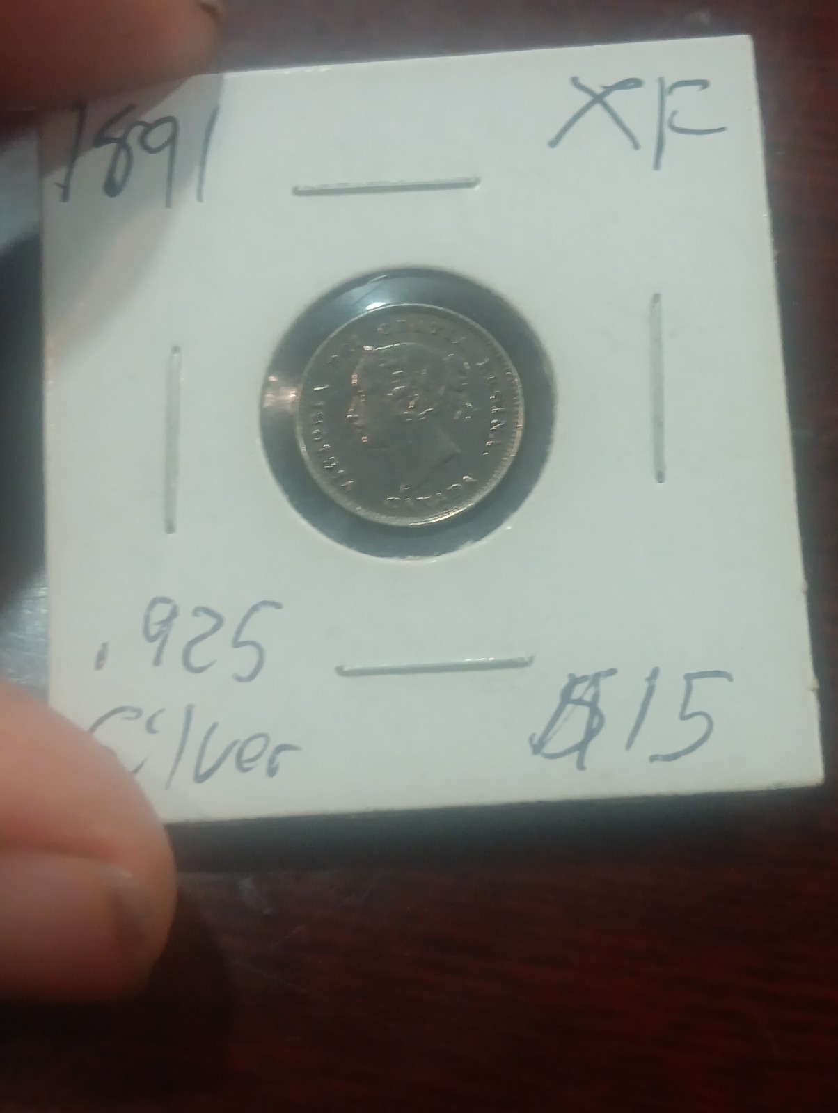 1891 Canada 5 Cents. Excellent Details! .925 Silver!