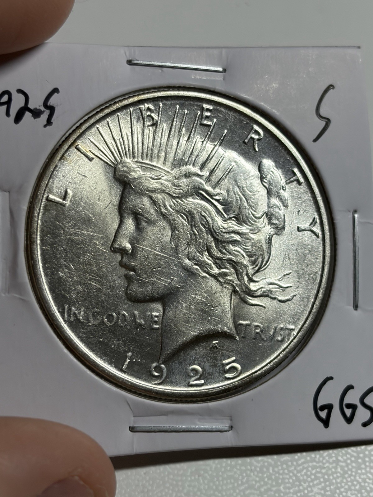 1925-S $1 Peace Silver Dollar Choice UNC Nice Luster