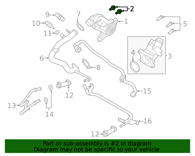 Genuine Volvo Engine Water Pump Bolt 982777