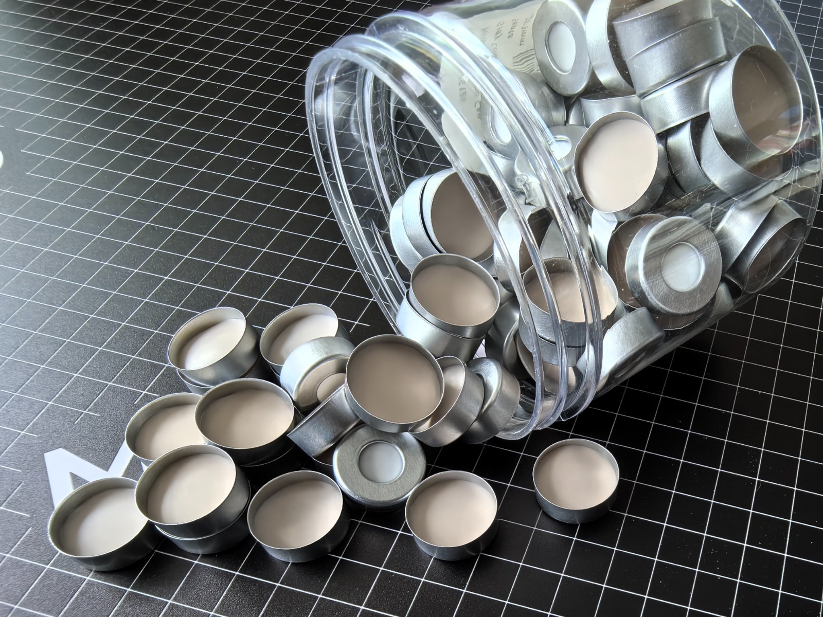 100PCS Lab headspace vial 20mm Crimp Cap PTFE/Silicone septa  for Agilent GC