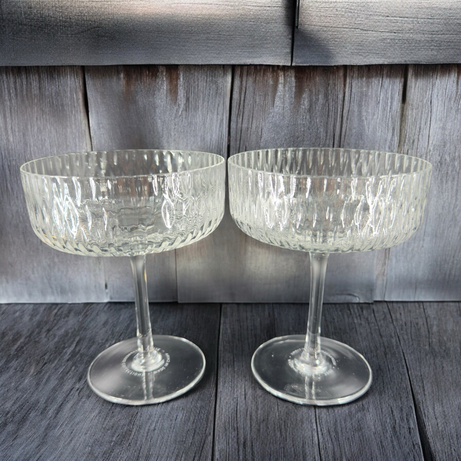 Nespresso X Fusalp 335mL GLASS BARISTA COCKTAIL Martini XMAS Limited Set 2 Clear