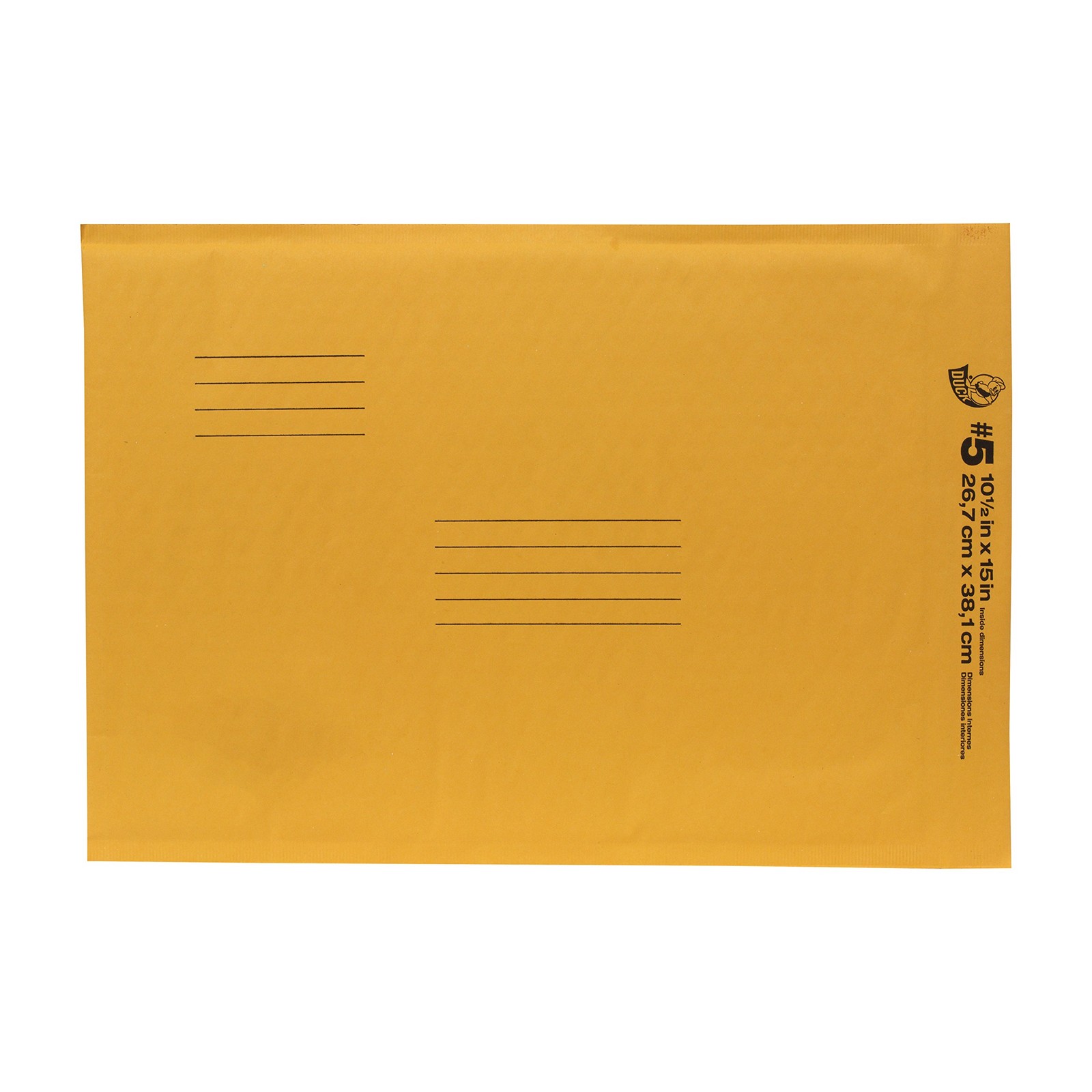 Duck Brand Kraft Bubble Mailers 10.5 x 15 Inch Self Sealing 5 Pack