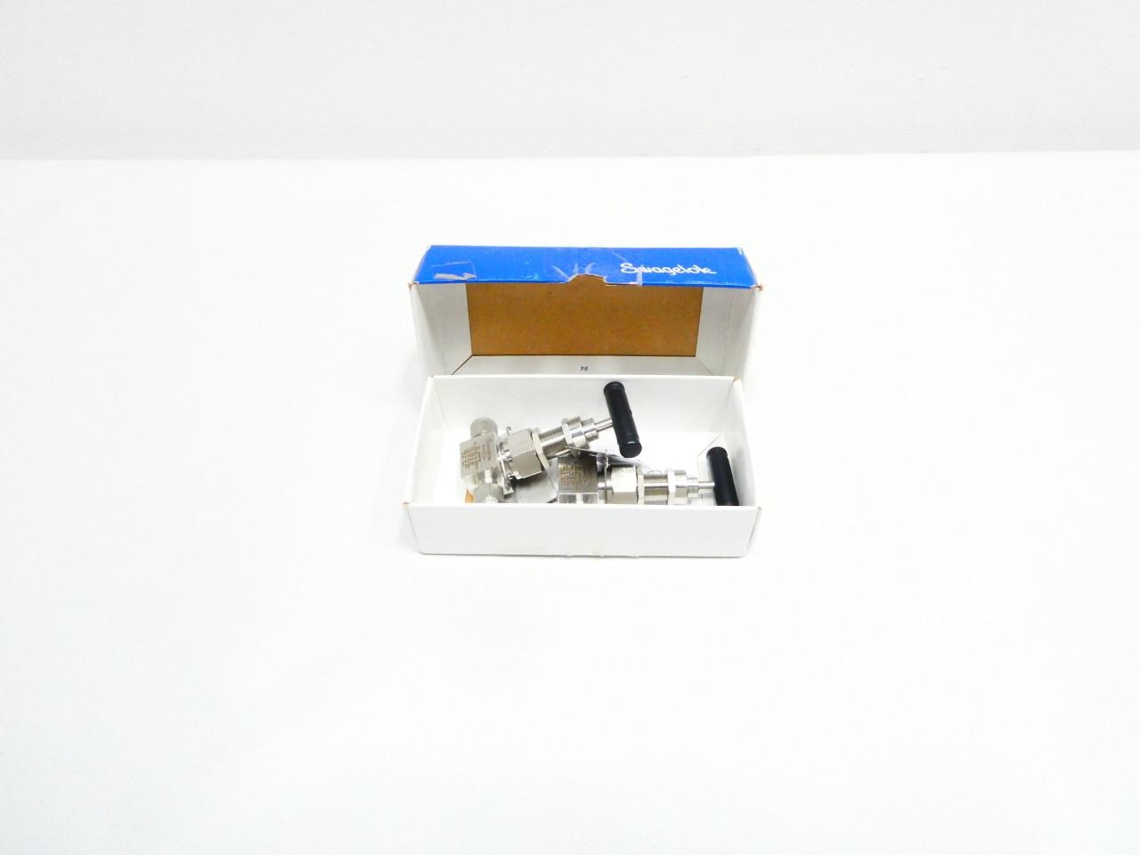 Box Of 2 Swagelok SS-3NRS4-G-55540 Stainless Needle Valve 6000psi 1/4in Tube