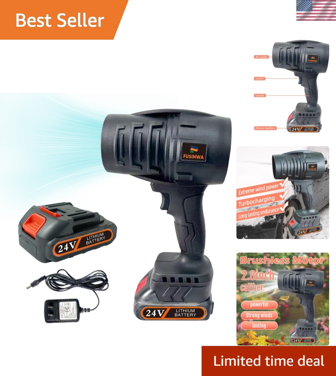 Battery-Powered Leaf Blower - 200 MPH, Perfect for Efficient Yard Work