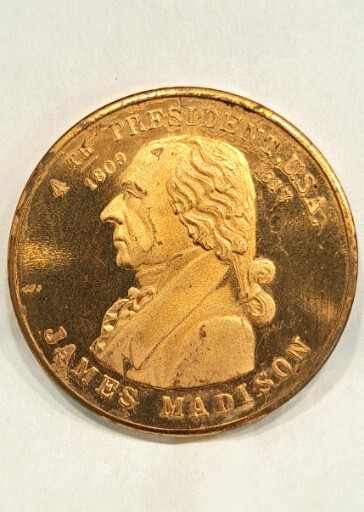 James Madison Token Coin The Osborne Register Company Cincinnati Ohio w/ Video