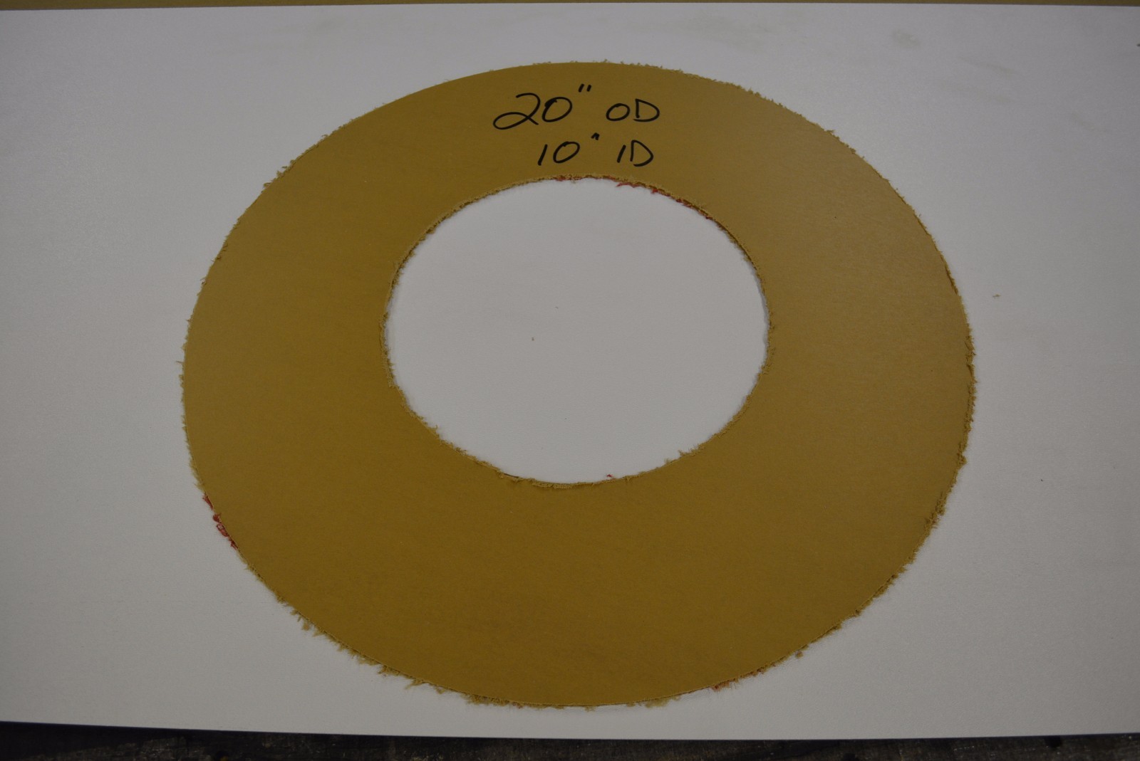 1/8 x 20" OD 10" ID TURKEY SHOTGUN PATTERNING RING ACRYLIC CIRCLE CLEAR