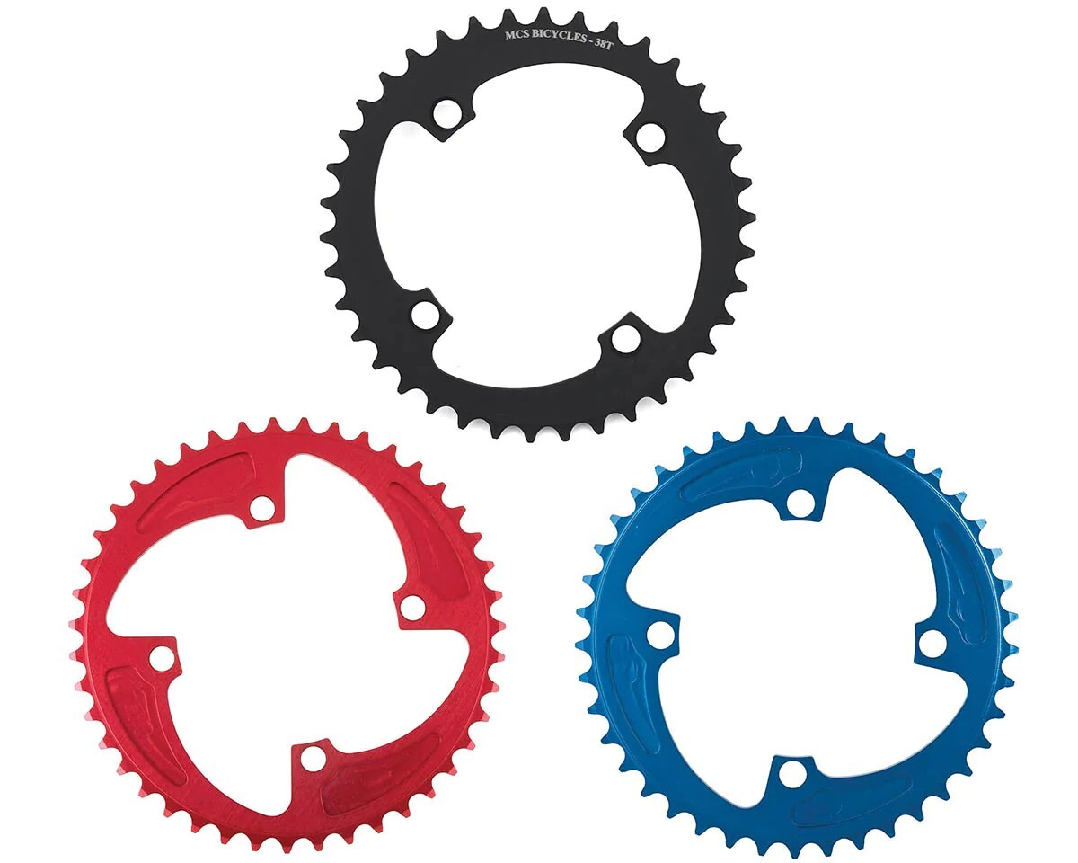 MCS BMX 4-BOLT 104mm CHAINRING GEAR USA MADE CNC 37T BLACK