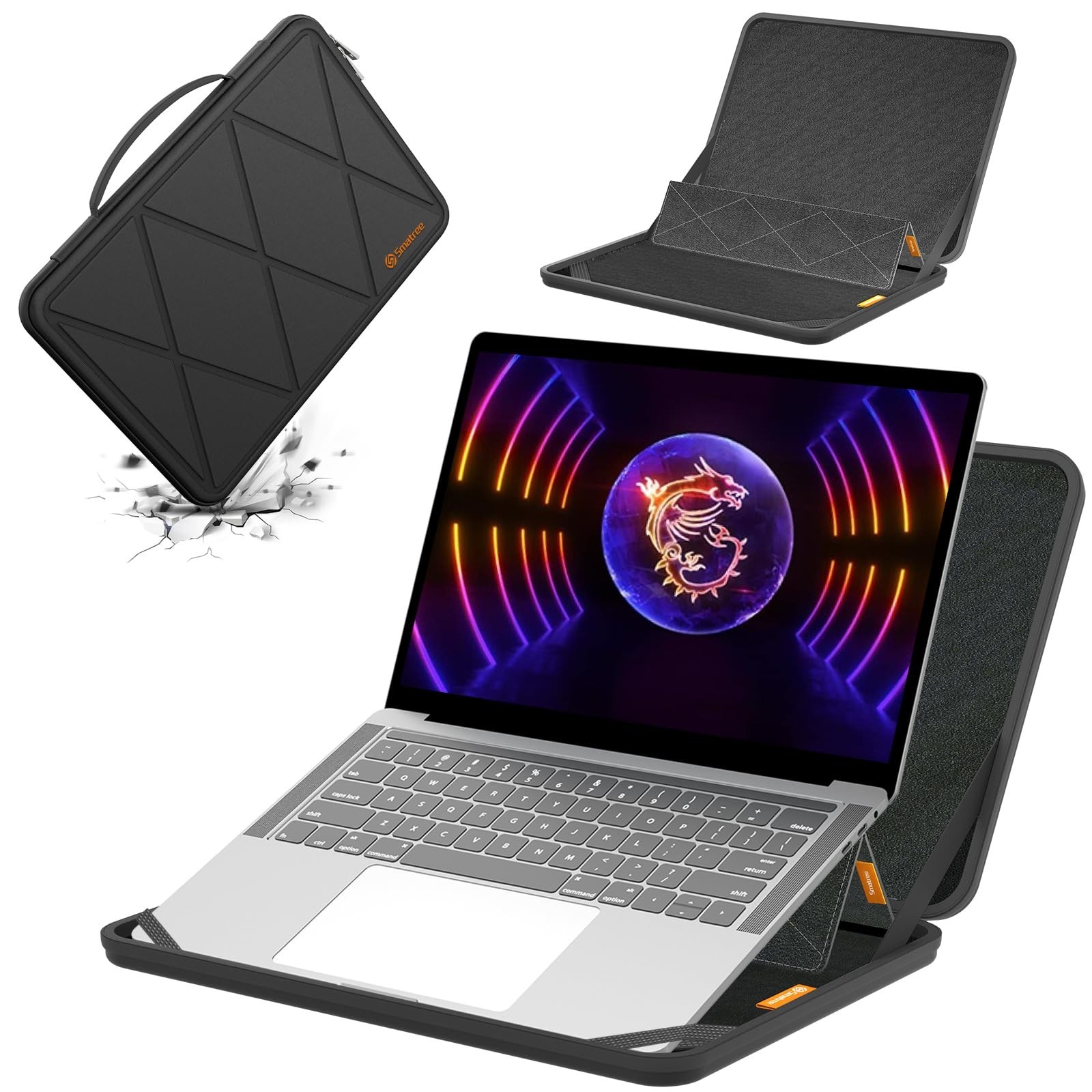 Smatree MS112 Hard EVA Protective Sleeve Case with Stand Compatible for 16 in...