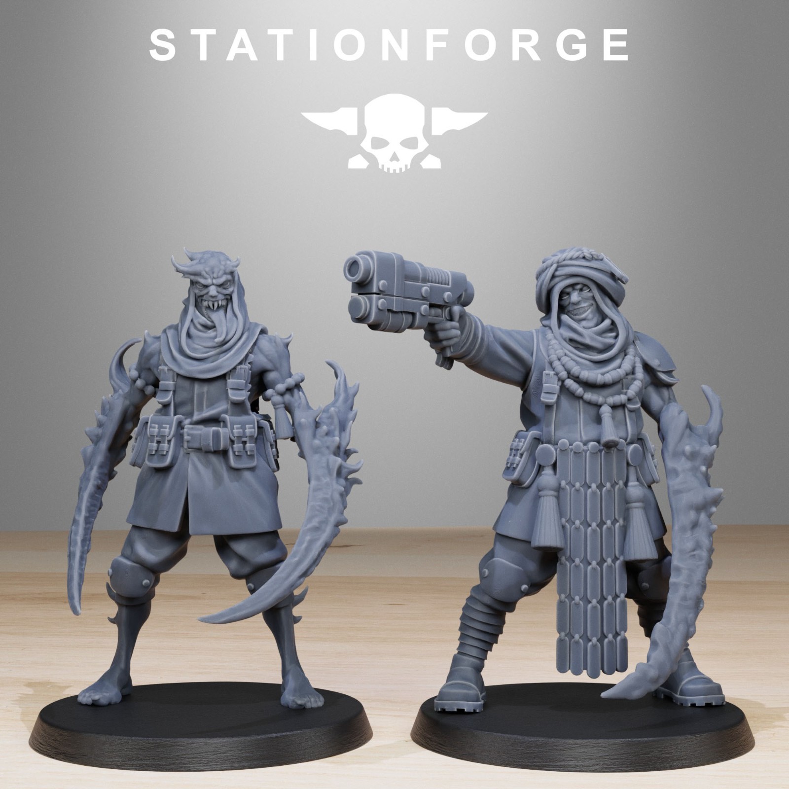 Station Forge Miniature Corrupted Guard Lechers Sci Fi Grim Dark Proxy Minis RPG