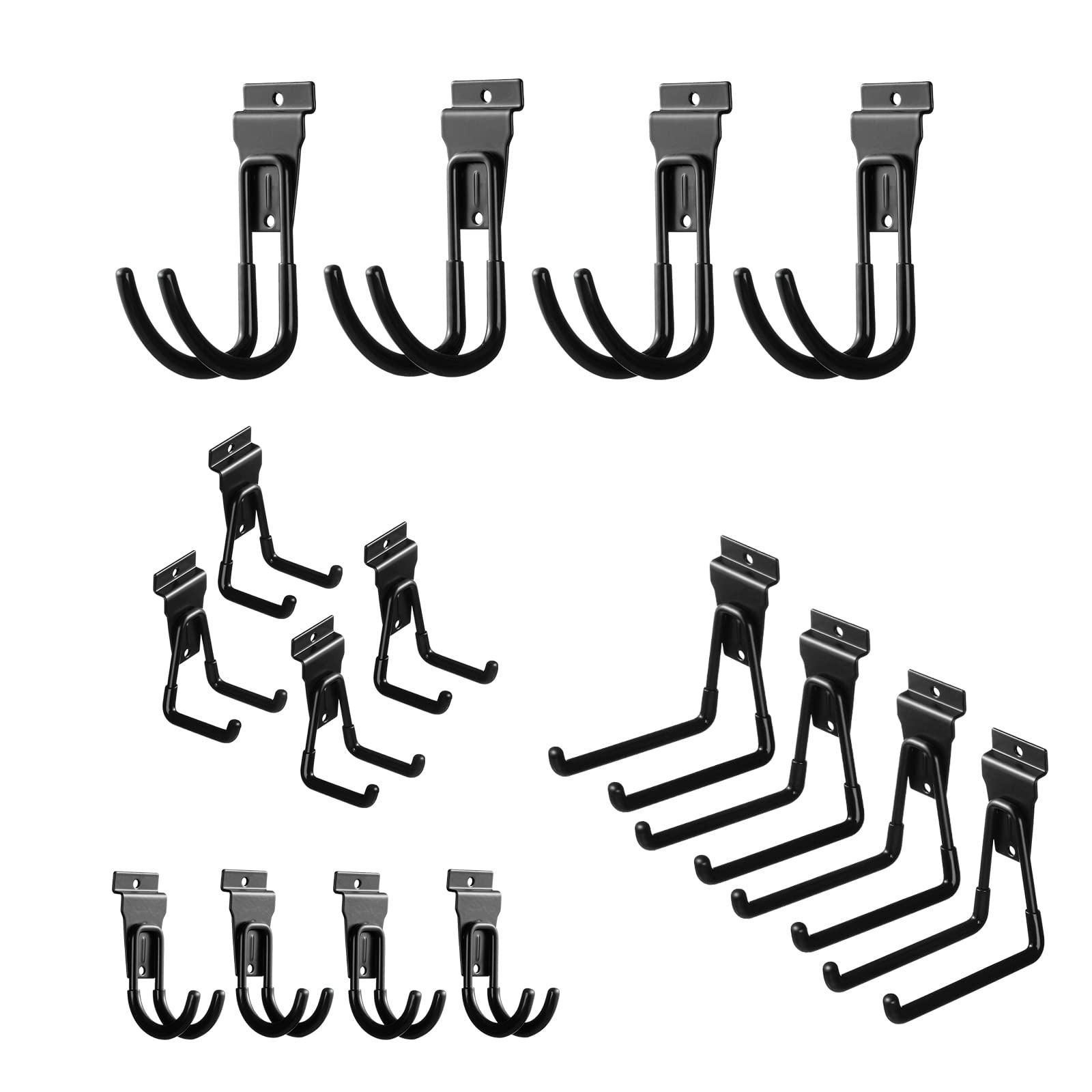 PYBTOOL Slat Wall Hanging Hooks, Slatwall Accessories, Hooks Black