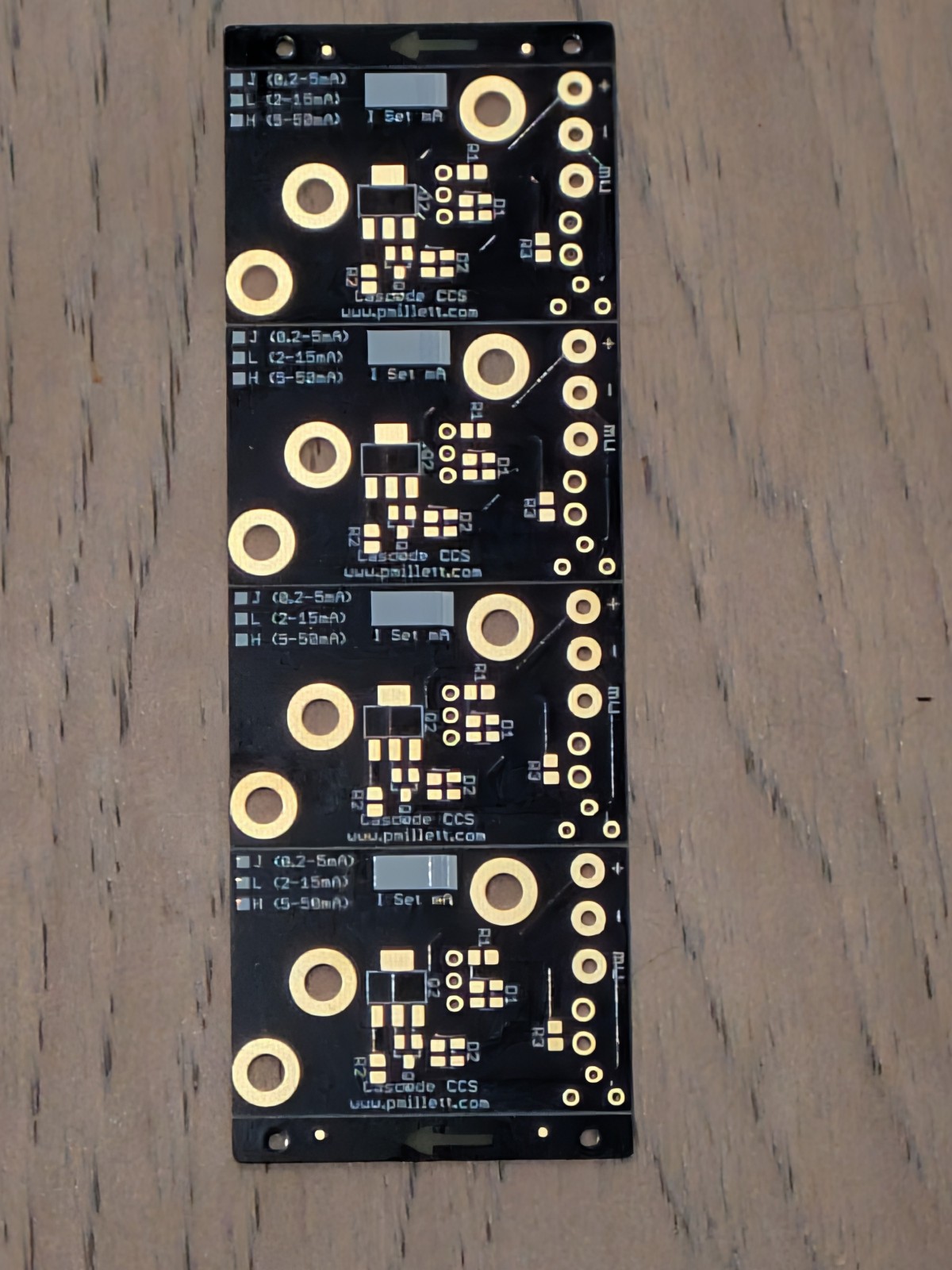 4x DIY PCB - Cascode CCS (Constant Current Source) - Revised PCB