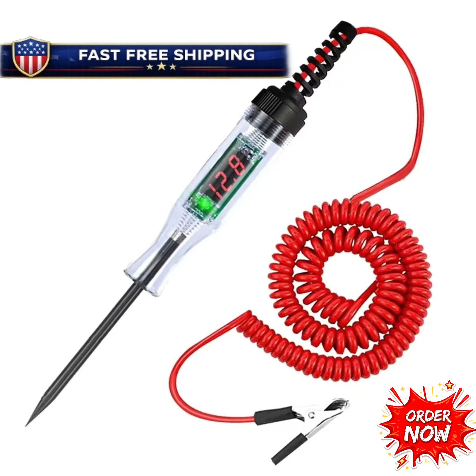Probador De Corriente Electrica Automotriz Fusibles 6-12V Con Luz Indicadora New