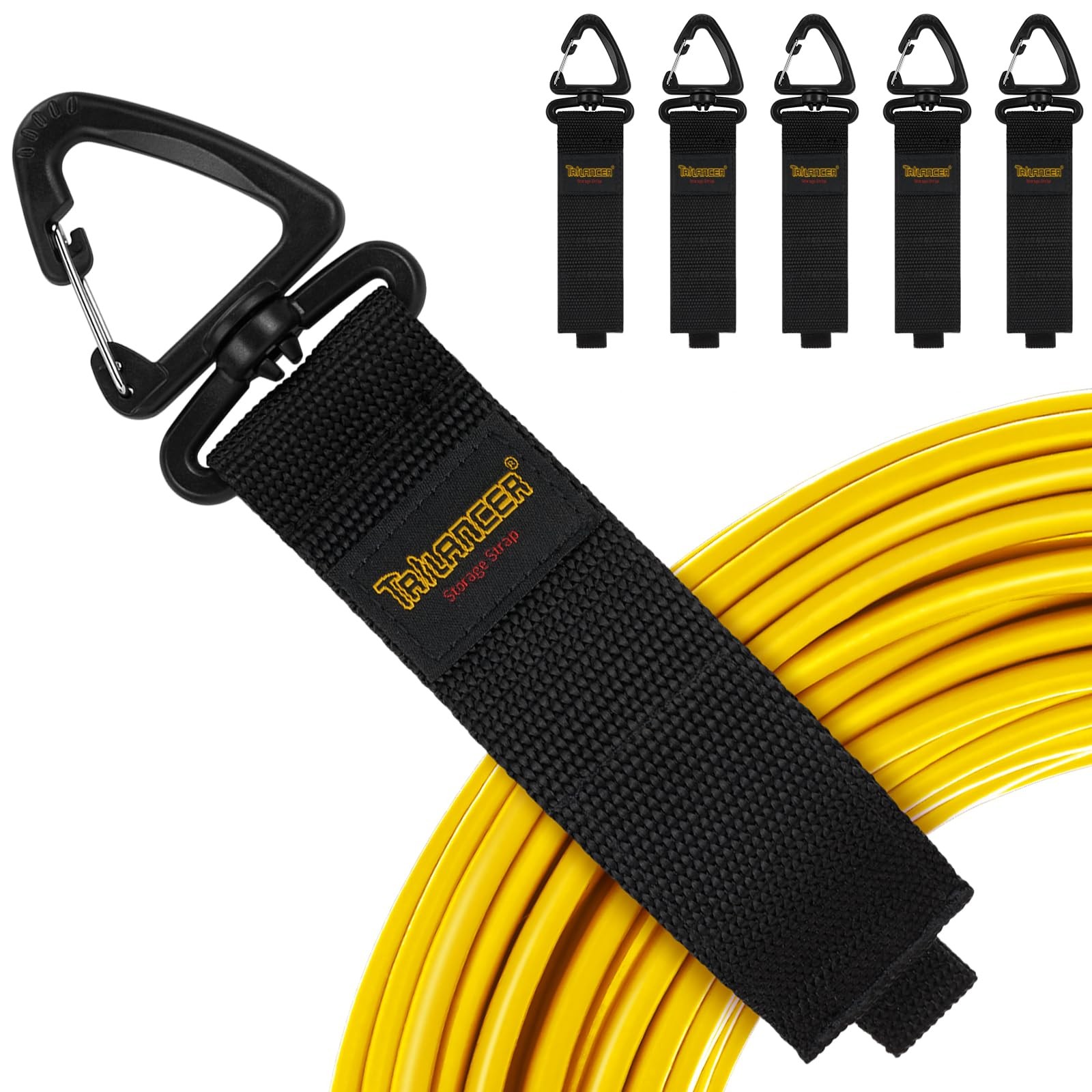 Extension Cord Organizer and Hanger (6-Pack), Hook-and-Loop Storage Straps wi...