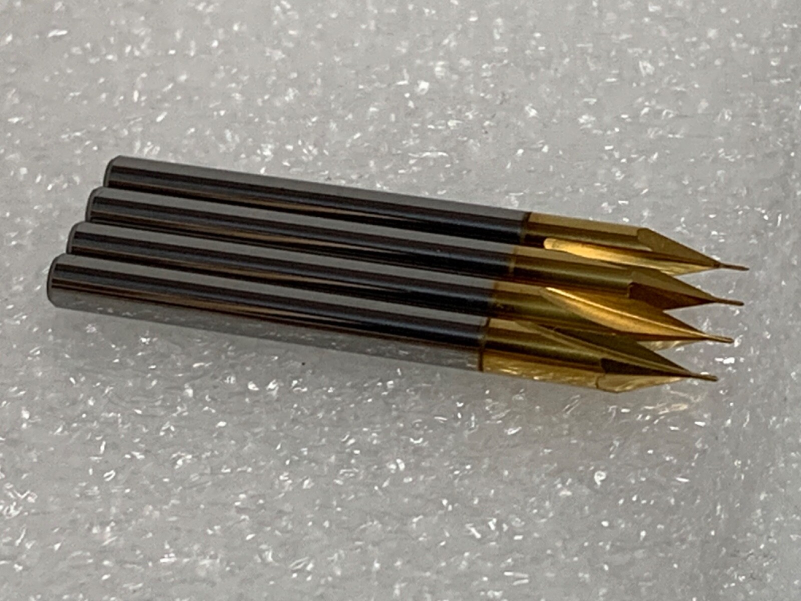 LOT OF 4 NEW SOLID CARBIDE+TiN MICRO TOOLING  TLM-20053-SC  1/8” Shanks 1.5”OAL