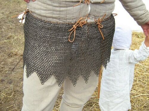 Flat Rivited With warser 8 mm Zig Zag Skirt Chain mail ,Medieval Skirt