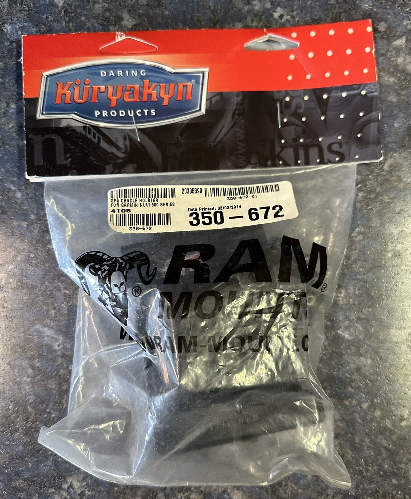 Kuryakyn Ram Mount GPS Cradle Holster Garmin Nuvi 300 Series New