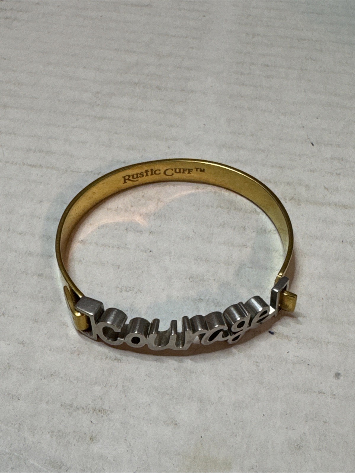 Rustic Cuff Courage Bracelet