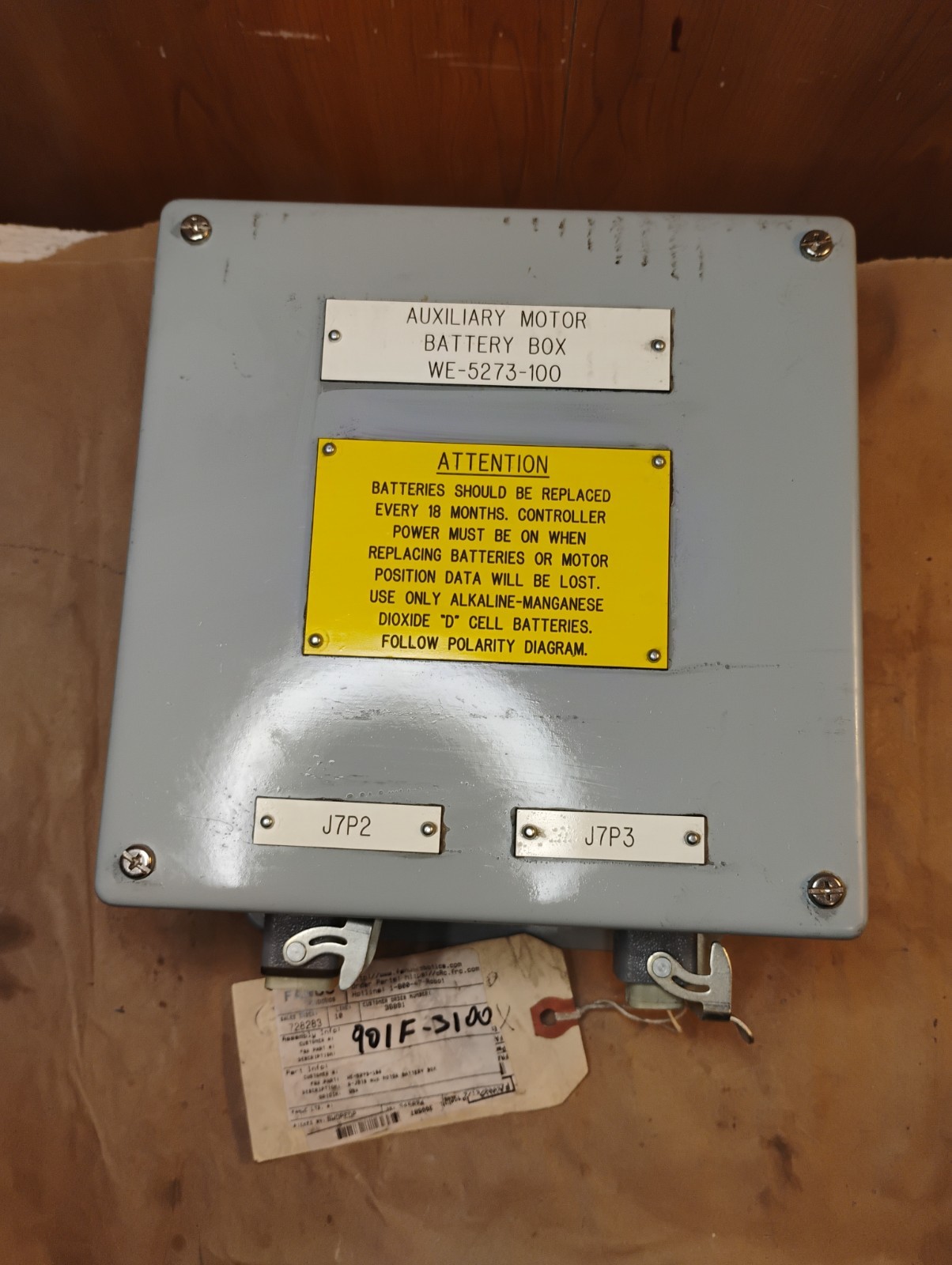 FANUC Robotics Auxiliary Motor Battery Box WE-5273-100 R-J3IB 901F-3100
