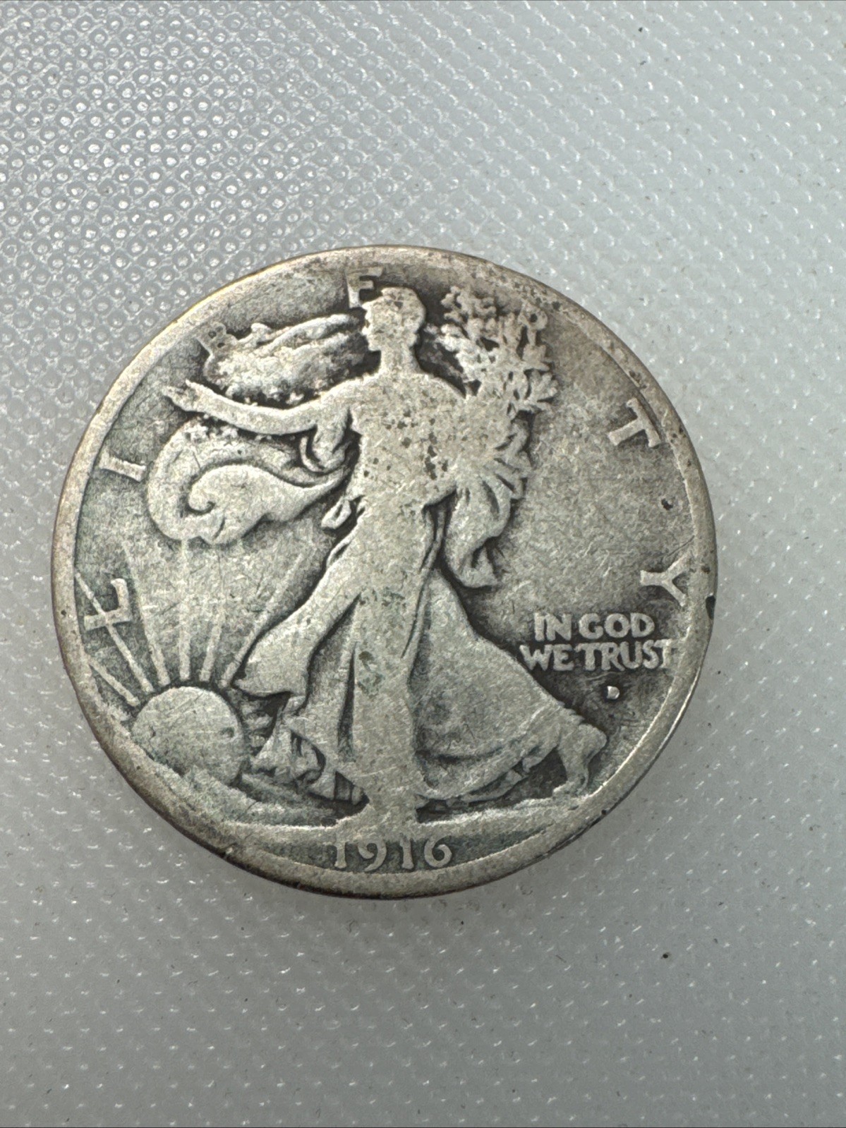 1916 d walking liberty half dollar FE5