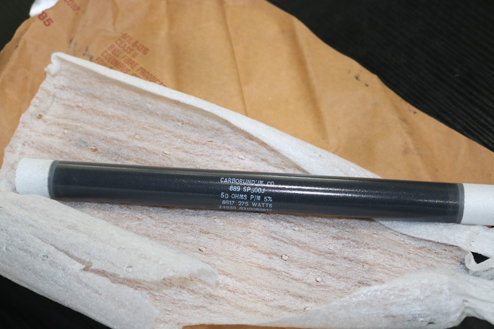 CARBORUNDUM RESISTOR PART # G310060S17 NSN: 5905-00-453-9884 # 889 SP500J