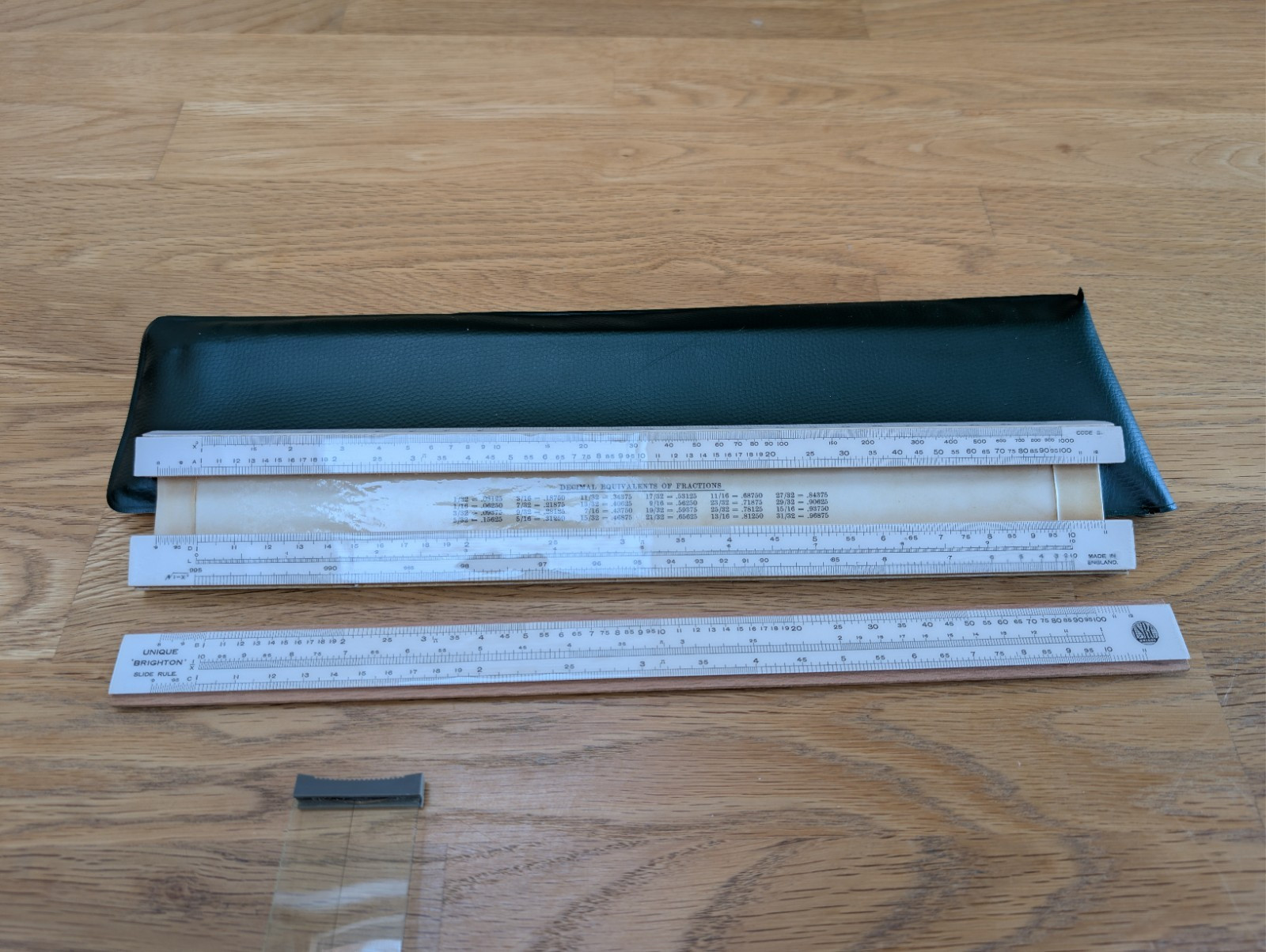 UNIQUE 'BRIGHTON' slide Rule with Case
