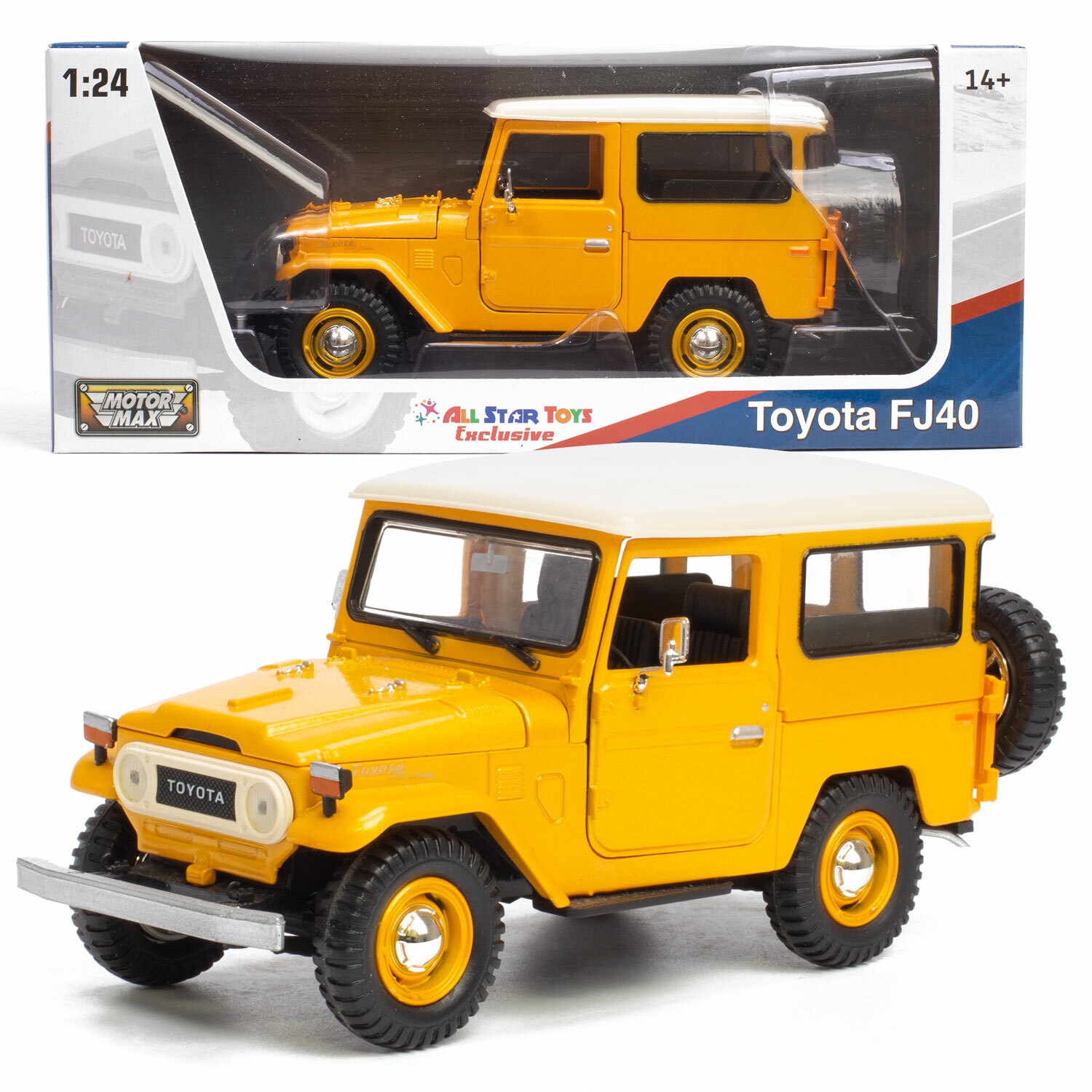 MOTORMAX 79323 TOYOTA FJ40 LAND CRUISER 1/24 DIECAST MODEL ALL STAR EXCLUSIVE