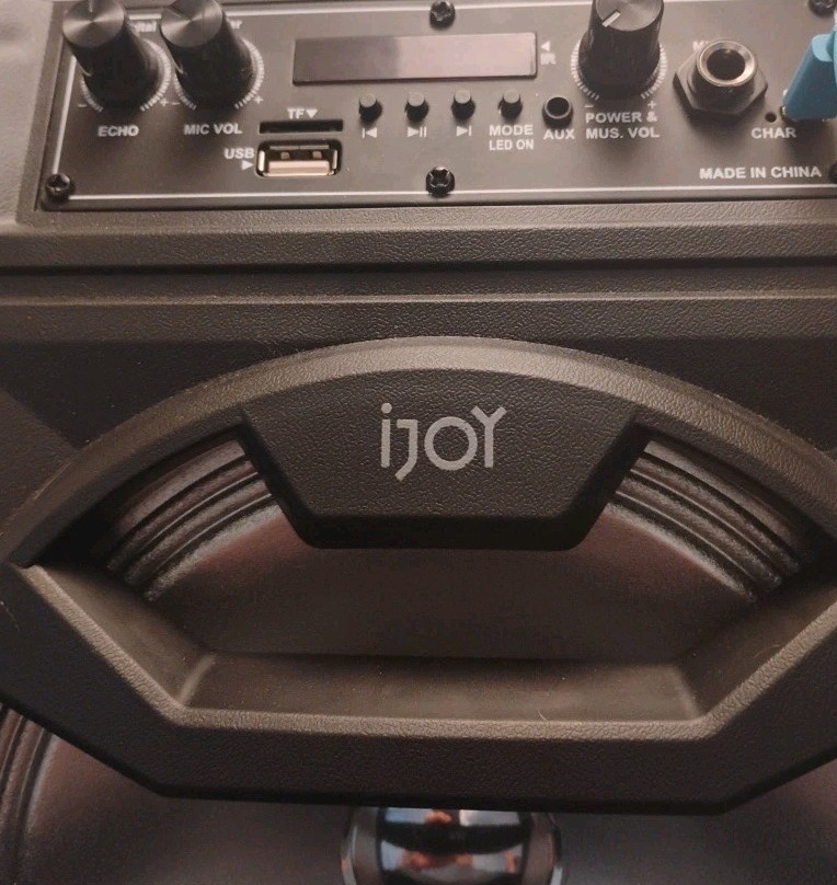 iJoy Karaoke Machine- Bluetooth Party Speake LED Disco Light No Microphone