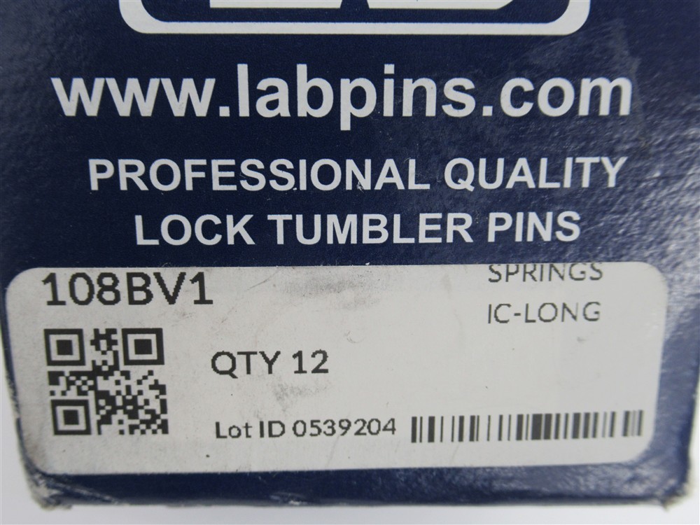 Lab 108BV1 , Interchangeable Core Lock Spring , Long (PK 12)