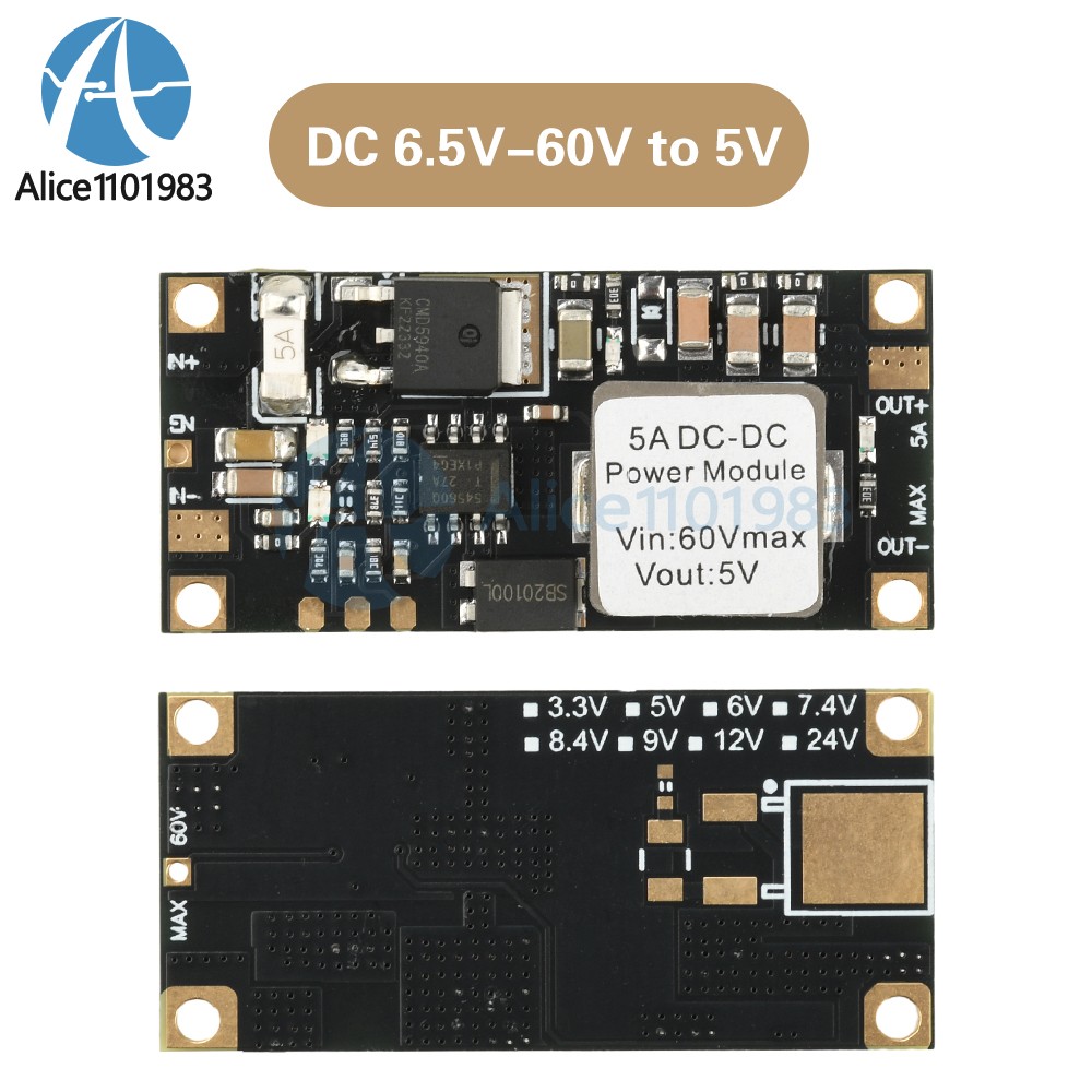 DC-DC Step-Down Module 6.5V-60V To 5V/12V DC Buck Power Module High-Power 5A