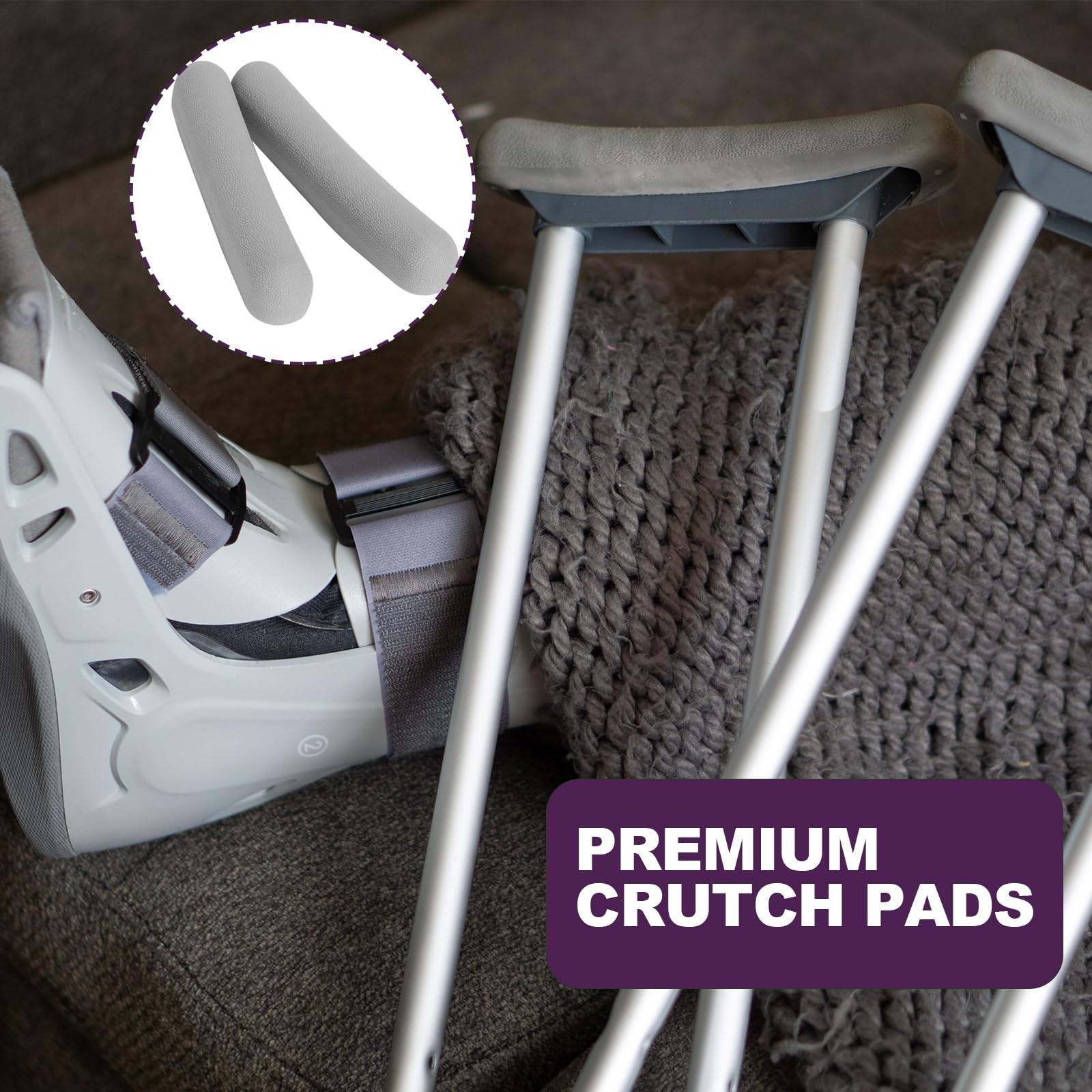 Replacement Crutch Pads, 2 Pack Padding, Underarm Pads,...