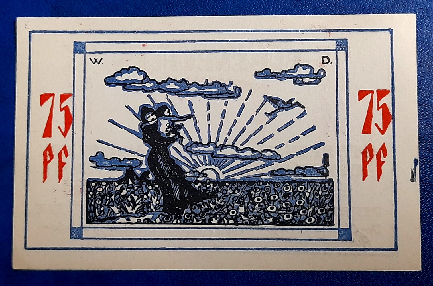 BULLENKUHLEN NOTGELD 75 PFENNIG 1921 EMERGENCY MONEY GERMANY BANKNOTE (27917)