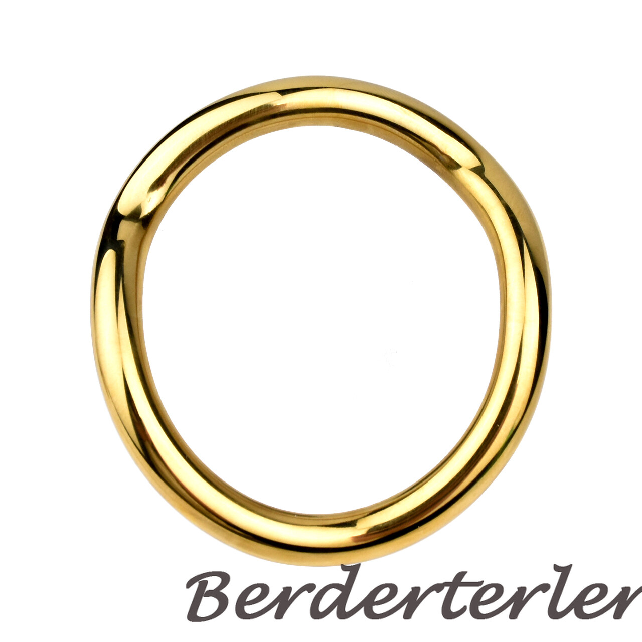 Chrome Golden Metal Rings Delay Ejaculation Curved Rings for Men Ball Stretcher