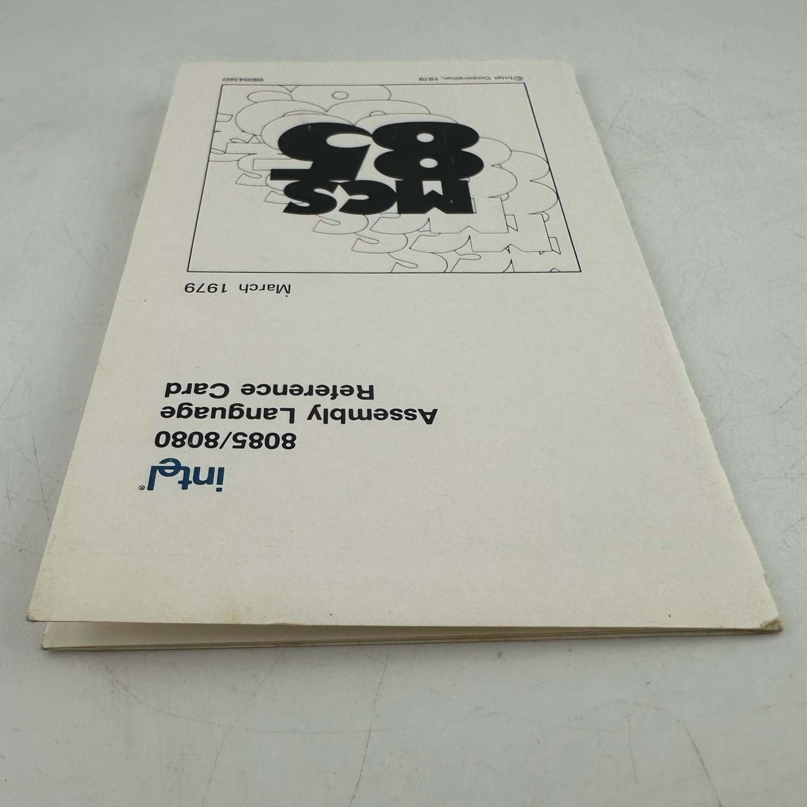 Intel 8085 8080 MCS-85 Assembly Language Reference Card March 1979 Original