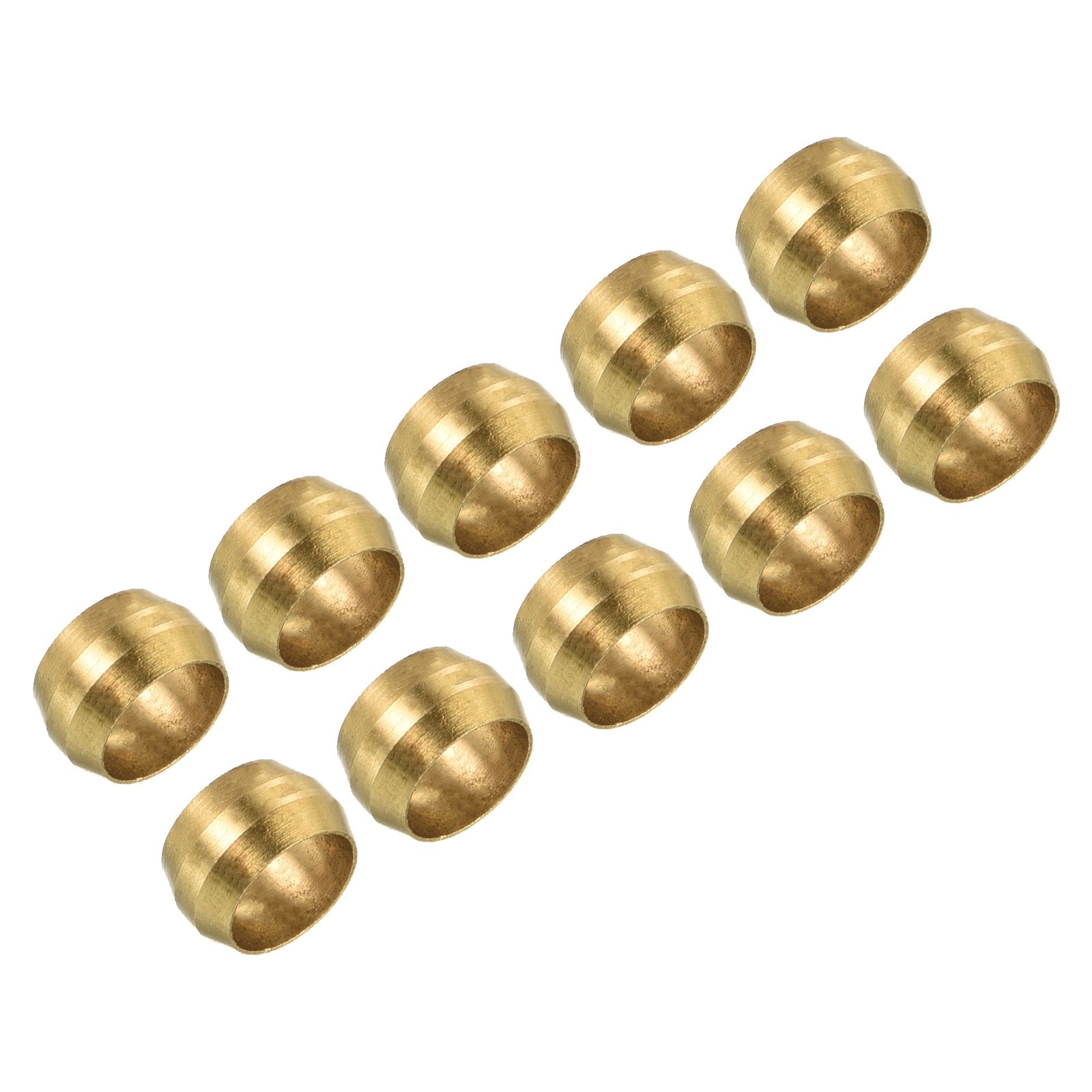 10pcs 6mm Tube Brass Compression Sleeve Ferrules Brass Compression Fittings
