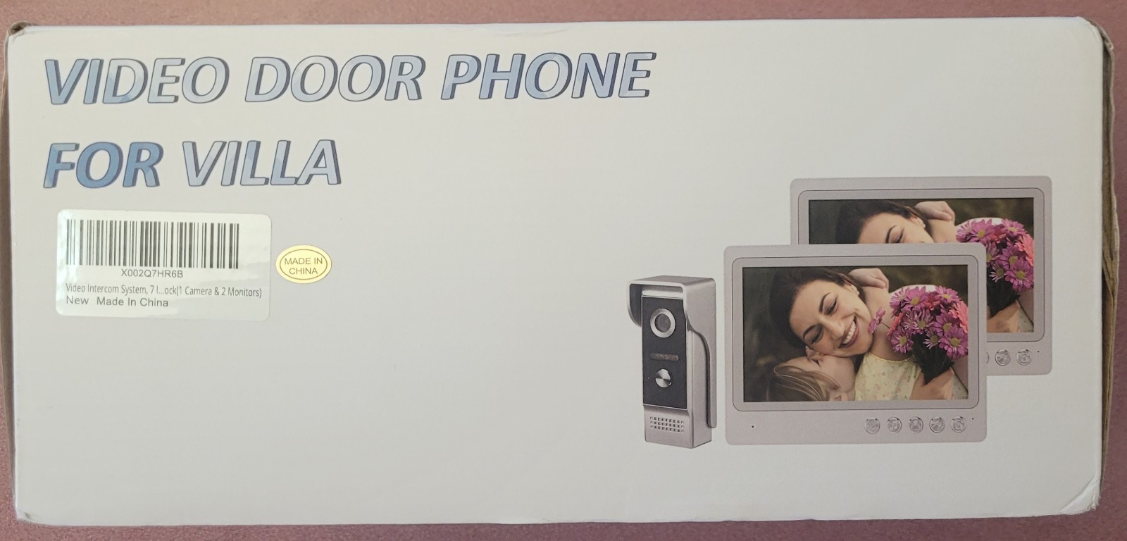 Video Intercom System, 7 Inch doorbell with Camera and Monitor, Video doorbel...