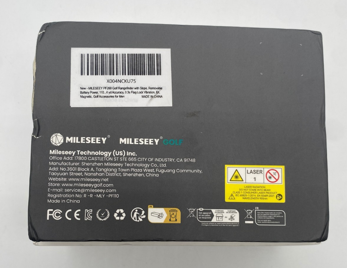 Mileseey Golf Range Finder with Scope. PF260 Tour. Removable 110 Battery