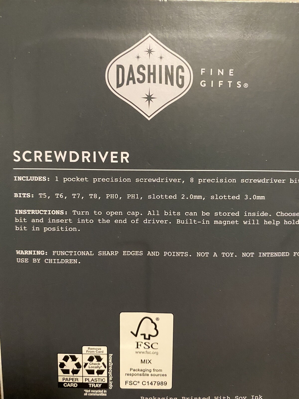 Dashing Pocket Precision Screwdriver With 8 Precision Screwdriver Bits New!
