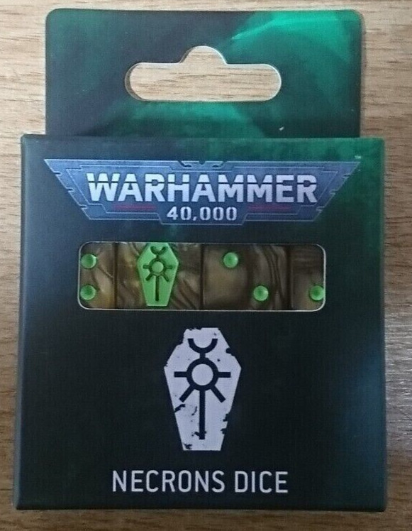 Games Workshop Warhammer 40k Necrons Dice BNIB Necron D6 Set Sealed WH40K GW OOP