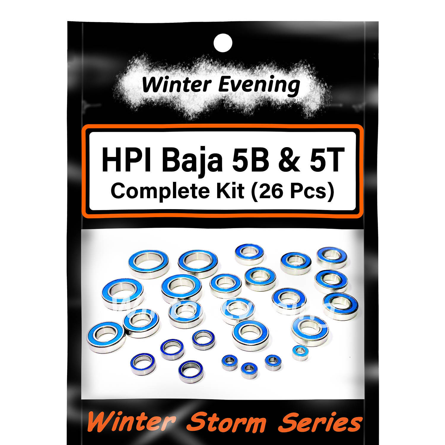 HPI Baja 5B, 5T, 5R, and Flux (26 Pcs Rubber Sealed Bearings Kit)