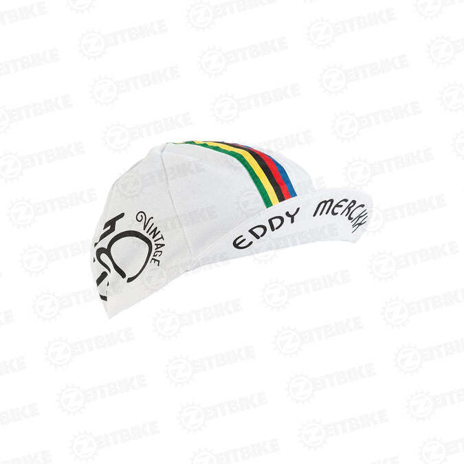 ZEITBIKE - Vintage Cycling Cap - Eddy Merckx - One size - UV protection - White