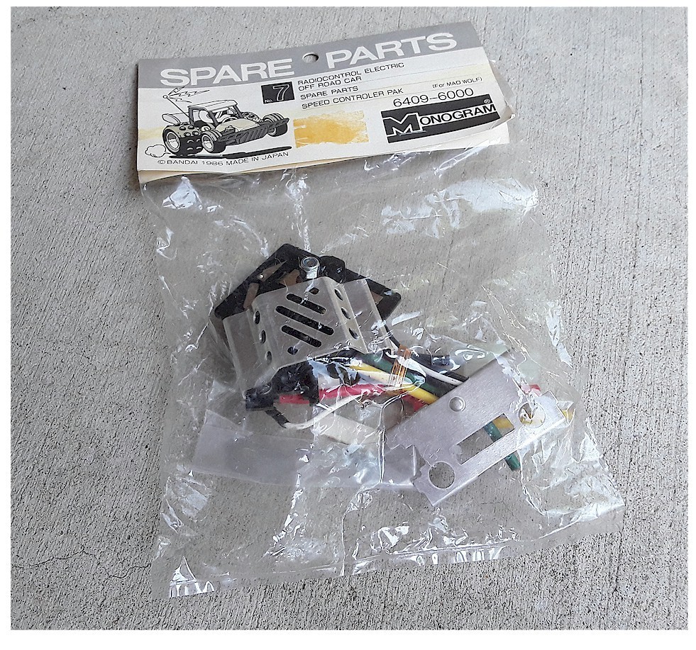Vintage RC Car Buggy Monogram Bandai Mad Wolf No.7 Mechanical Speed Control NIB