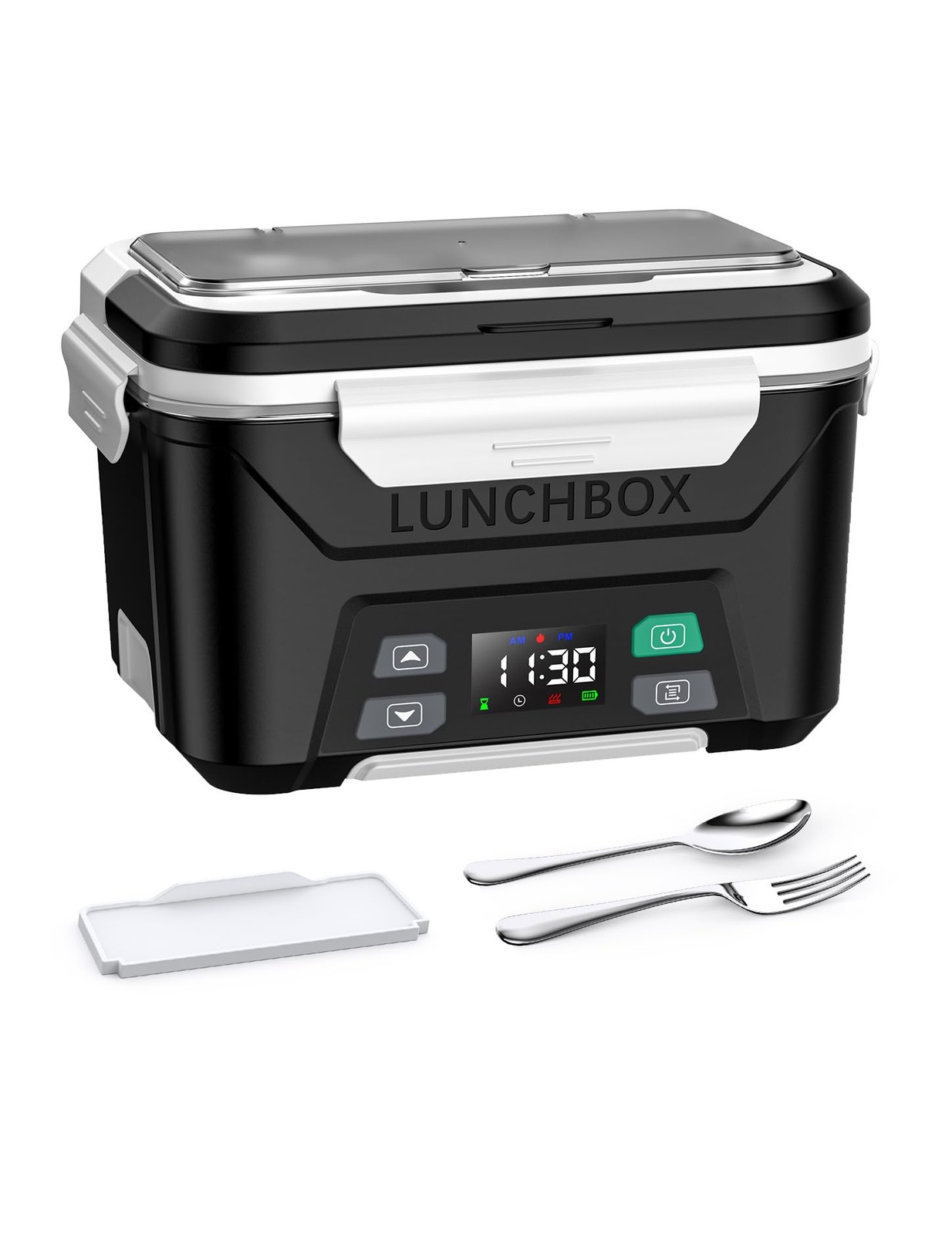 Cordless Electric Lunch Box 5.5 Cup Portable Food Warmer Removable Tray EAST OAK