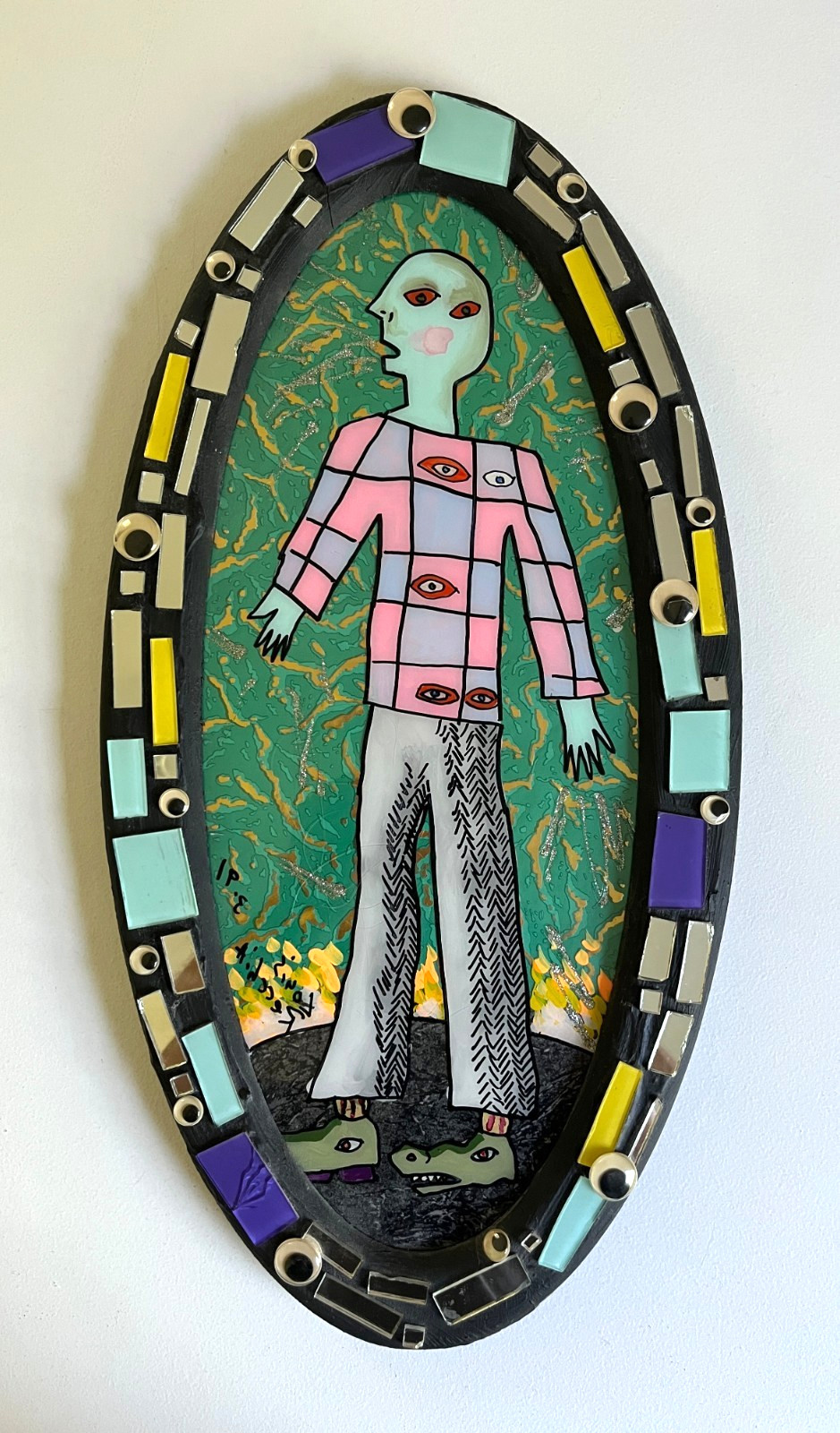 Vintage 1991 'See Ya' Mixed Media Contemporary Art by Louis Recchia