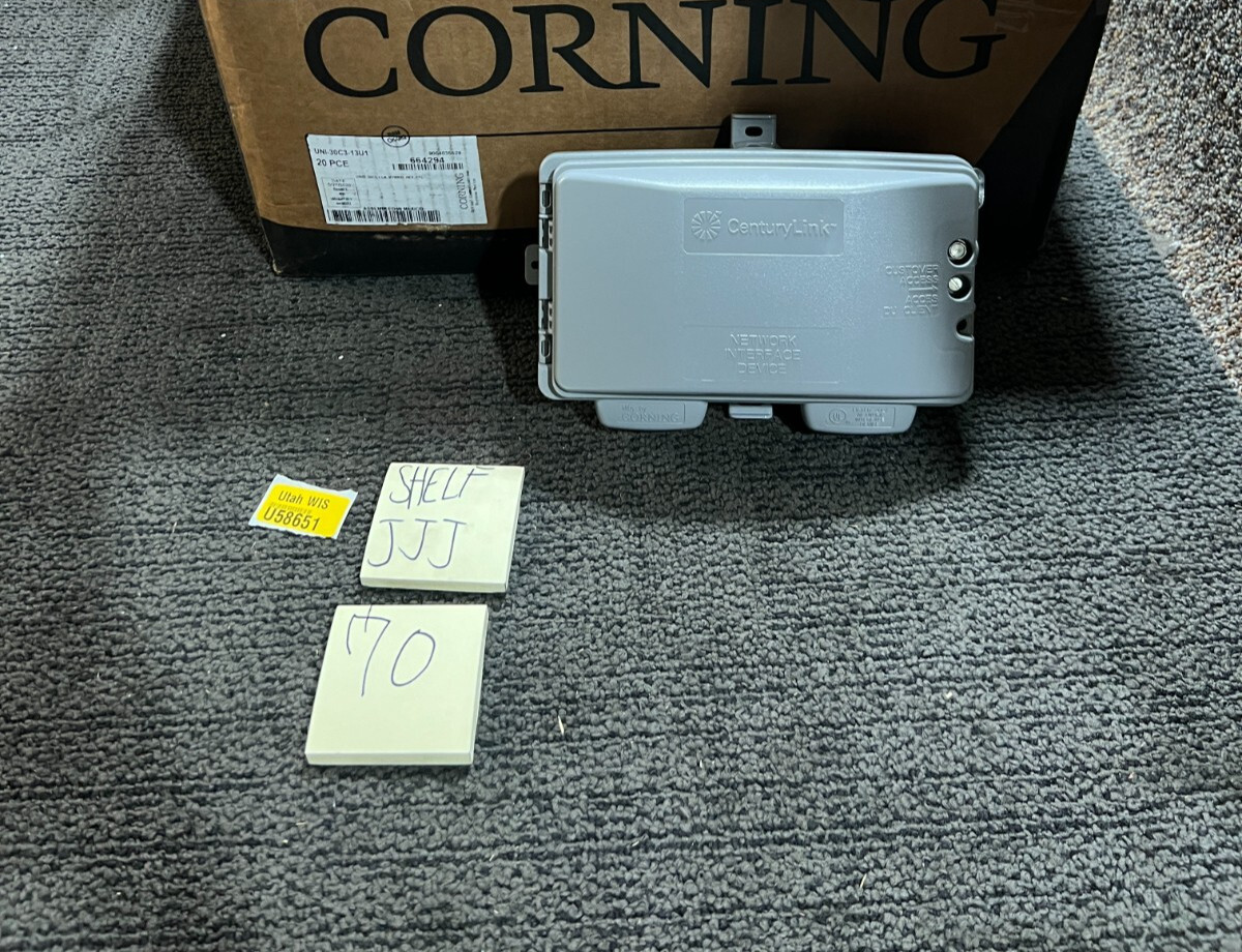 (QTY 2) Corning UNI-30C3-13U1 Century Link Network Interface Device Housing