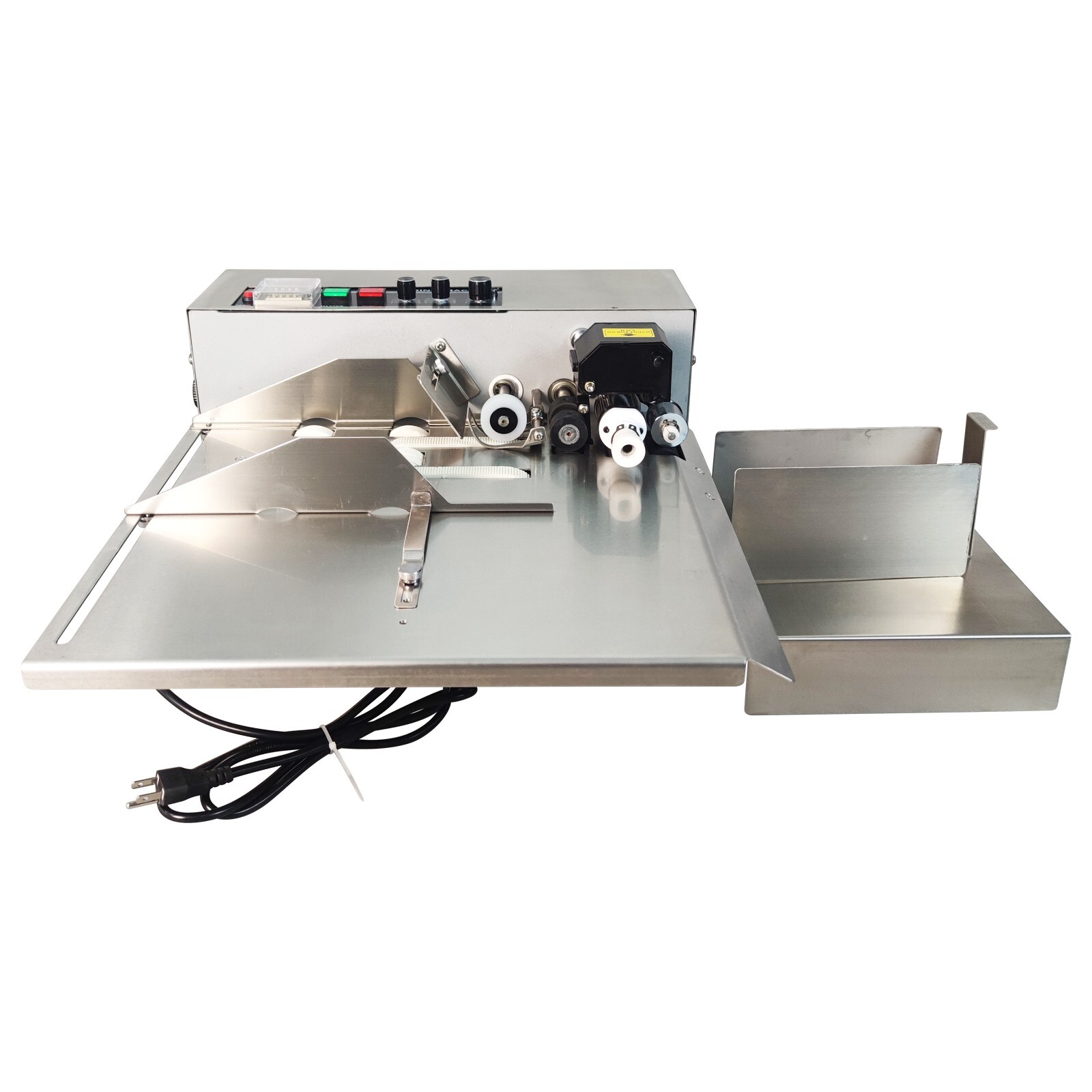 110V Continuous Date Coding Machine Ink Wheel Coding Machine for Package Printi