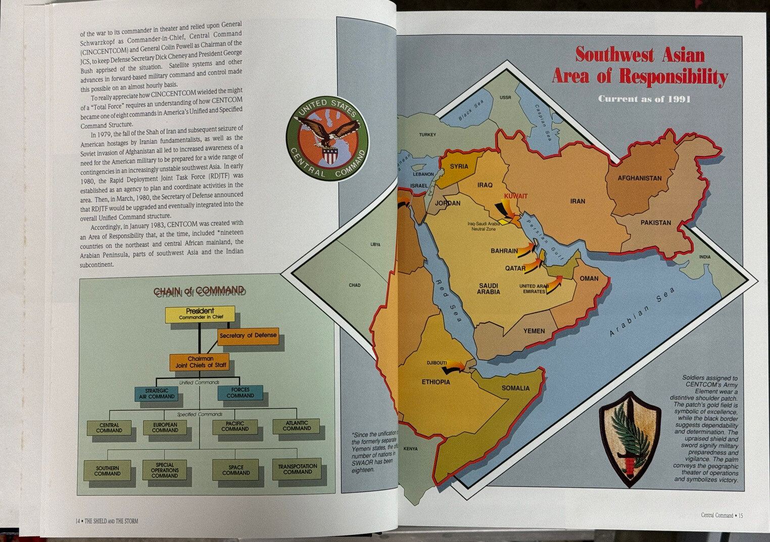 The Shield & The Storm Hardback Leather Military Book Op. Desert Storm 1990-1991