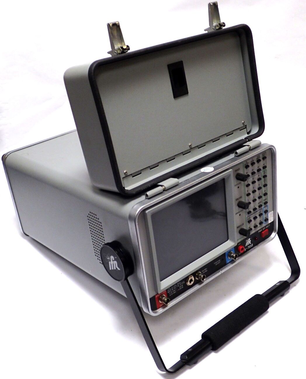 IFR A-7550 SPECTRUM ANALYZER 100kHz-1GHz w/ NEW BATTERY BACKUP for PARTS/REPAIR