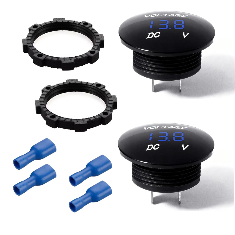 DC 5V-48V Mini Waterproof Digital Voltmeter Tester LED Display Voltmeter For Car